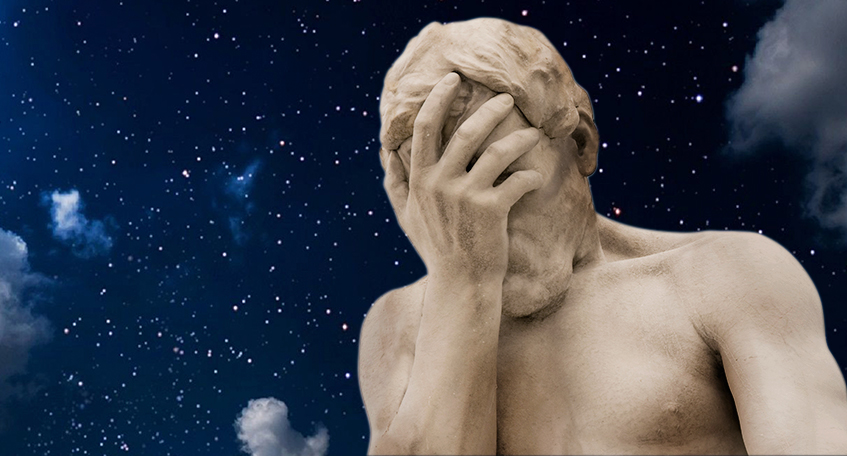 Не знаете как выспаться? Статуя с закрытым лицом