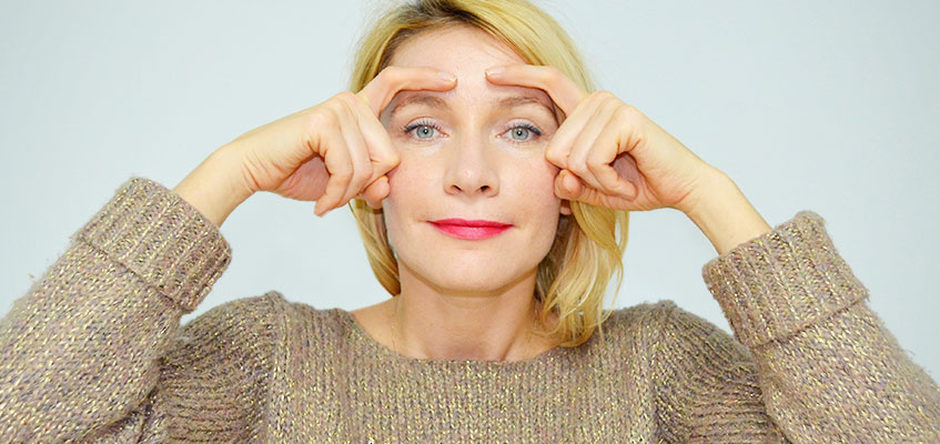 Разминаем мышцы лба Убираем морщины